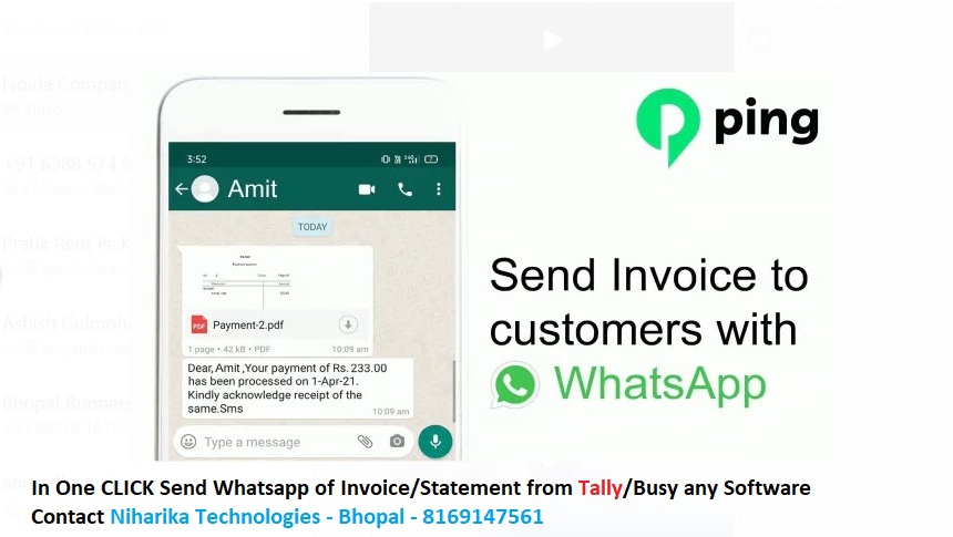 Read more about the article Send Invoice / Statement to Customer from TALLY / Busy/ Marg or any Software on Whatsapp