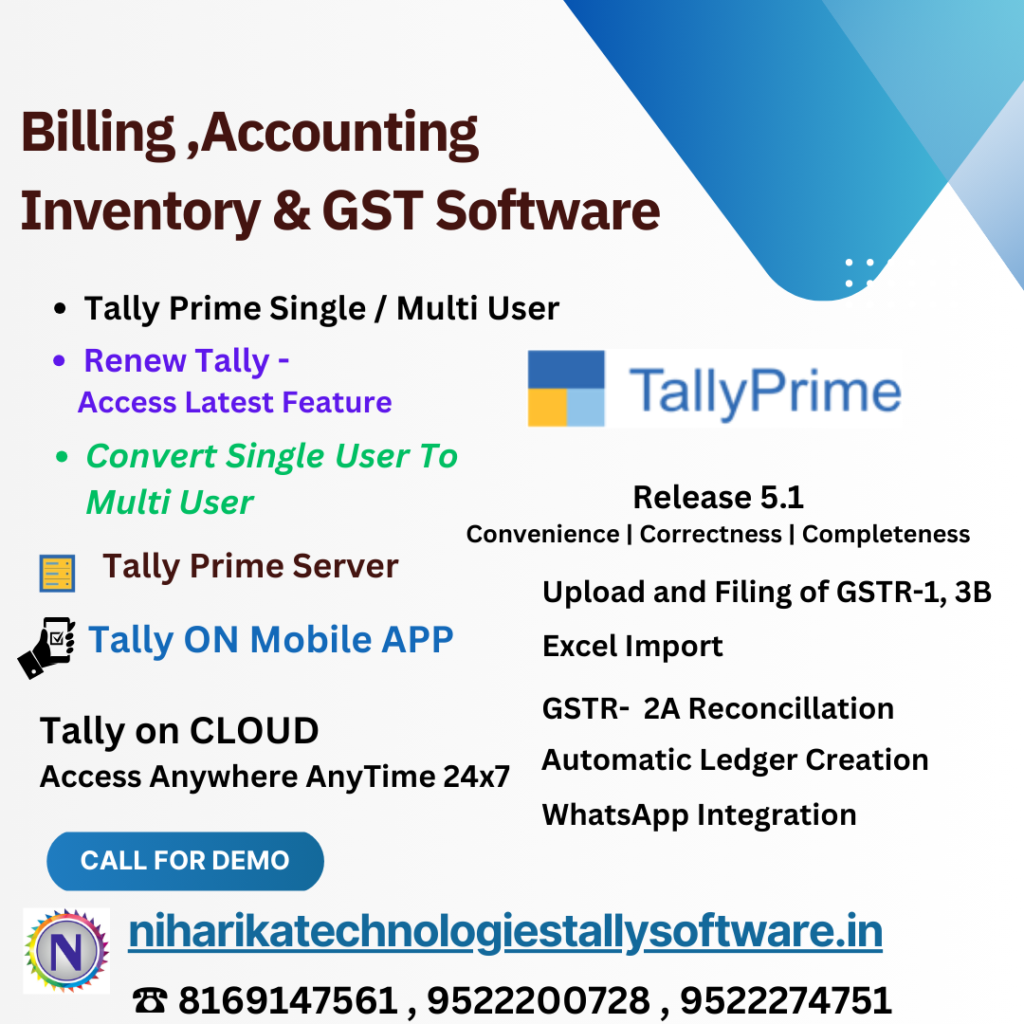 Tally prime latest 5.1 new license , renewal , bhopal , madhya pradesh