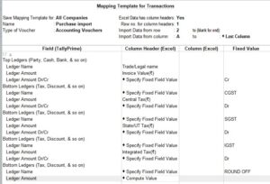 Read more about the article Excel Map to Import Purchase Invoice in Tally – Accounting Vouchers
